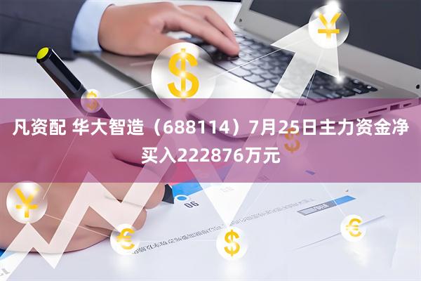 凡资配 华大智造（688114）7月25日主力资金净买入222876万元